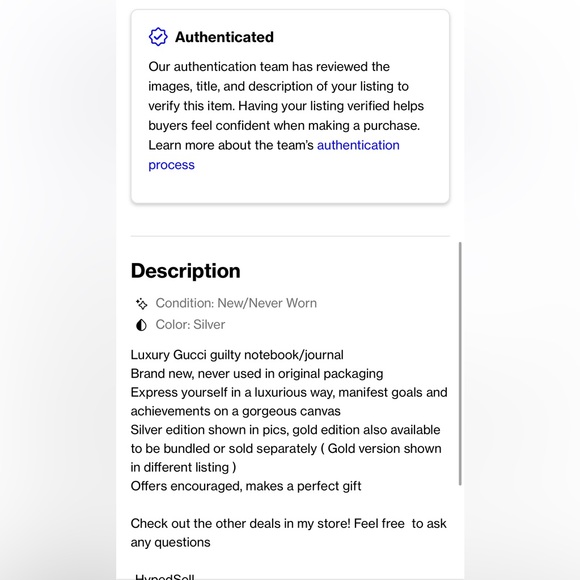 Gucci Guilty Gold Lined Notebook - Picture 5 of 5